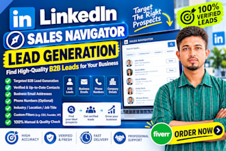 do b2b lead generation and email list building by using linkedin sales navigator