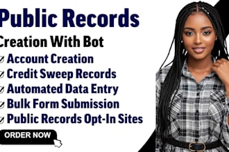do public records creation with bot