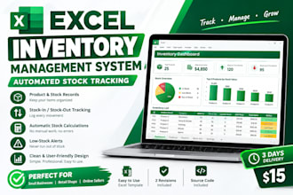 build a smart excel inventory and stock tracking system