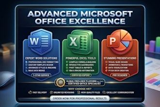 expert in ms word excel and powerpoint
