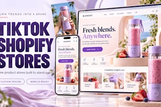 do a high converting tiktok viral shopify store for your trending winner product