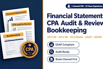 prepare financial statements, CPA audit review and bookkeeping