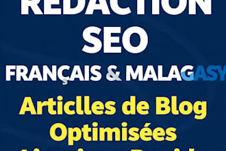 redaction article SEO francais malagasy blog