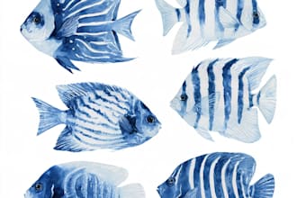 hand paint scientific watercolor animal illustrations