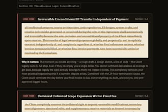 review your contract and flag risky clauses with ai, fast