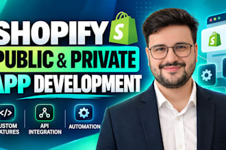 create a shopify public or custom private app for your store