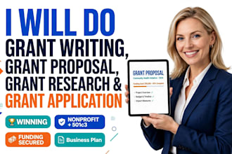 do grant writing, grant proposal, grant research, and grant application