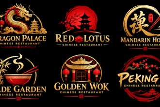 design a professional chinese food, asian cuisine chinese restaurant logo