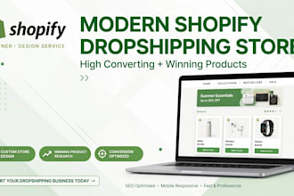 design modern shopify dropshipping store