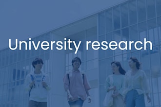 research european universities and create a personalized shortlist