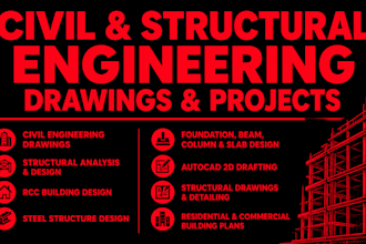 do civil and structure engineering drawings and projects