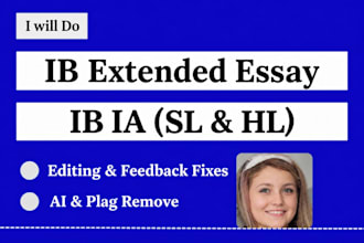 do ib ia and extended essay editing and feedback