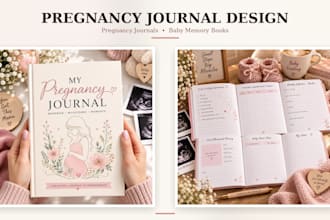 in 12hrs design pregnancy journal baby memory book, keepsake workbook, planner