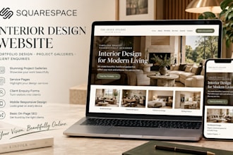 design a squarespace interior designer portfolio website