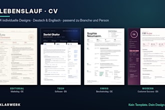 write your professional german lebenslauf and anschreiben