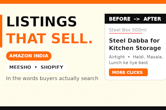 write amazon india and meesho listings in words buyers actually search