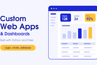 a custom flask web app or admin dashboard for your business