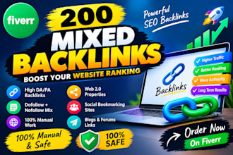 quality SEO mixed backlinks for your website