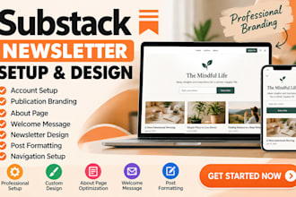 set up substack newsletter, publication design and substack branding