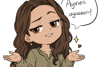 draw custom anime chibi emotes and stickers