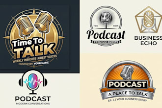 design unique podcast cover art and podcast logo in 24 hours