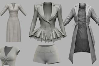 create, mesh second life 3d clothing garment model clo 3d, marvelous designer 3d