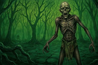 create dark art illustration or horror creature concept