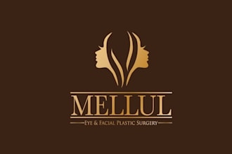 design super eye facial plastic surgery theme logo