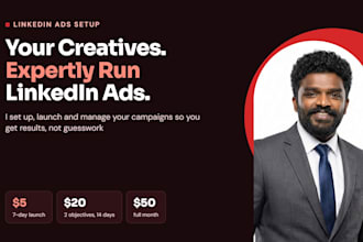 set up and run linkedin ads using your own creatives