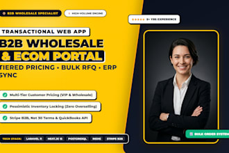 develop b2b wholesale portal, b2b ecommerce and wholesale website