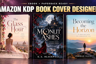 design a professional book cover or kindle ebook cover