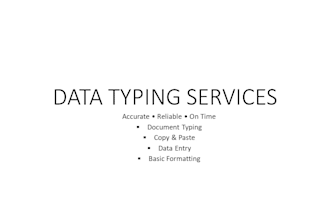 do accurate data entry