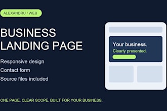 build a responsive business landing page with a contact form