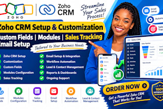 setup zoho CRM customization custom fields modules sales tracking email