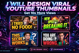 design viral clickbait youtube thumbnail