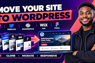 clone or migrate ai website webflow squarespace wix or figma to wordpress