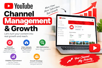 be your youtube channel management growth manager