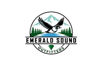 design duck hunting outfitter brand logo