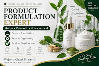 formulate skincare, cosmetics and nutraceutical products