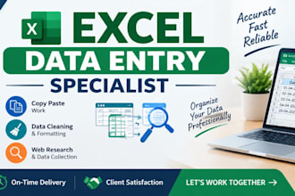 do accounting, bookeeping, tally, data entry, data cleaning, organize excel data