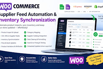 automate woocommerce product imports, supplier feeds and inventory sync