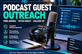 find podcast guest opportunities and handle host outreach