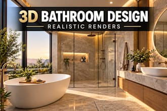 create stunning 3d bathroom designs and realistic renders