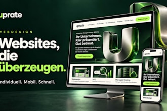 erstelle eine moderne website oder landingpage für dein unternehmen