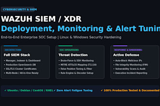 deploy wazuh siem, configure agent monitoring, and tune security alerts