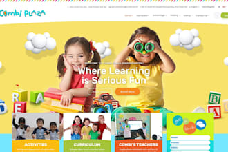 build kindergarten website preschool daycare childcare kindergarten website