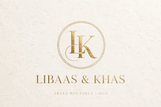 design luxury abaya and boutique fashion brand logo