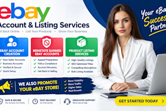 do ebay creation and reinstate suspended accounts