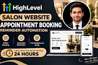 setup gohighlevel salon website appointment booking reminder automation