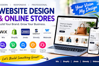 build wix jimdo shopify simvoly webnode website store design